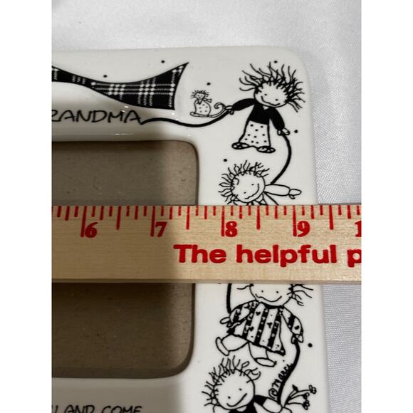 Vintage I love my Grandma Picture Frame Poem Sentiment Children 4" x 6" pottery - Picture 9 of 11